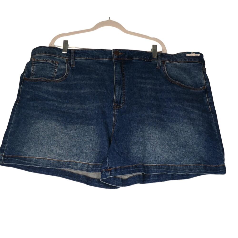 Terra & Sky Y2K Denim Shorts Womens 26W Dark Wash Casualcore Stretch
